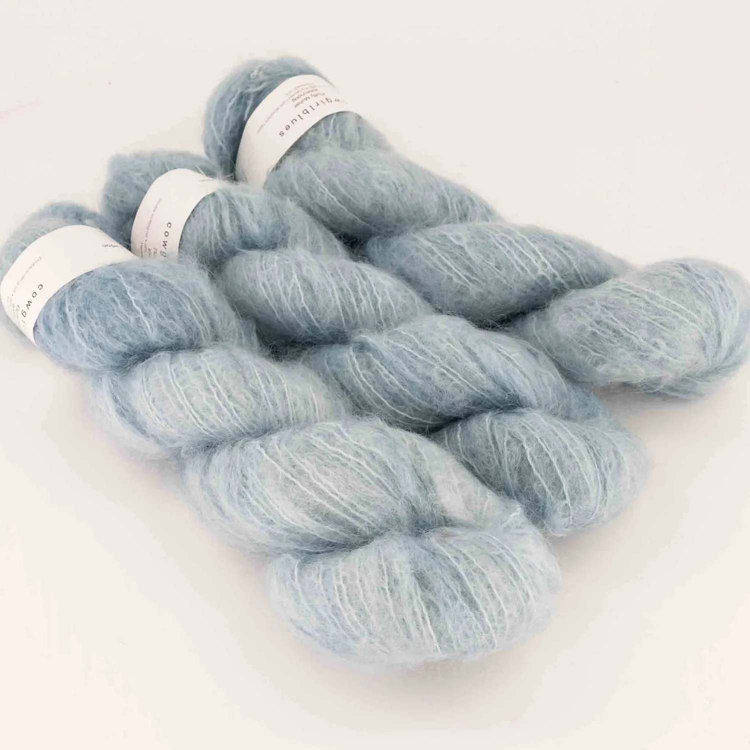 Cowgirlblues Fluffy Celadon Mohairwolle pastell
