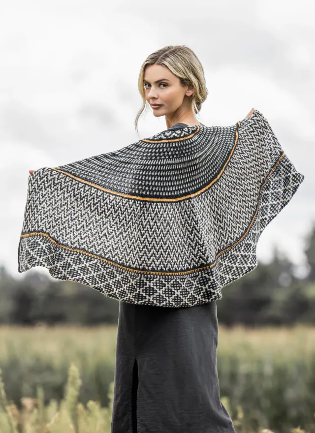 Blue Sky Fibers Tivoli Shawl Strickanleitung Hebemaschen