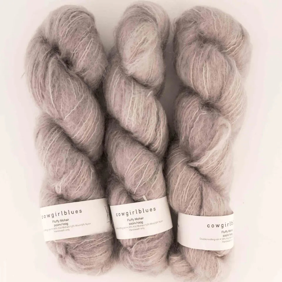 Cowgirlblues Fluffy Mohair Strickgarn Silver Fox voluminös