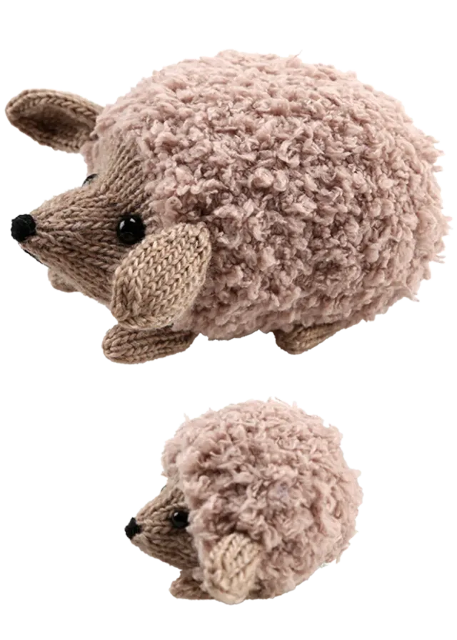 Go Handmade Igel Familie Anleitung 6,5+14cm Plüscheffekt