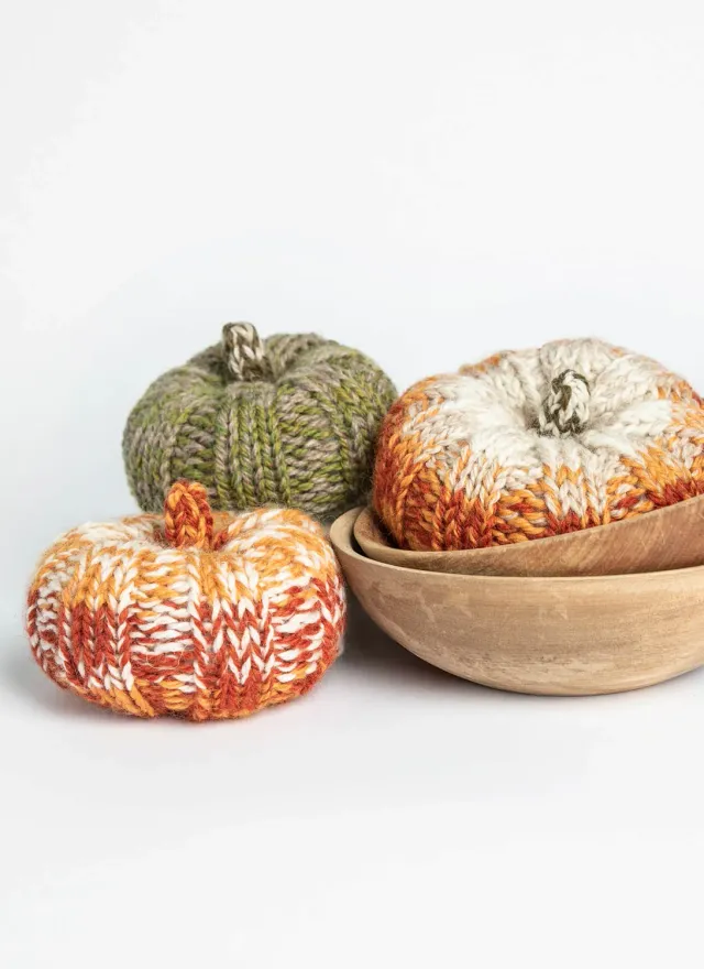 Blue Sky Fibers Pumpkin Patch Strickanleitung Kürbis Deko Gratis