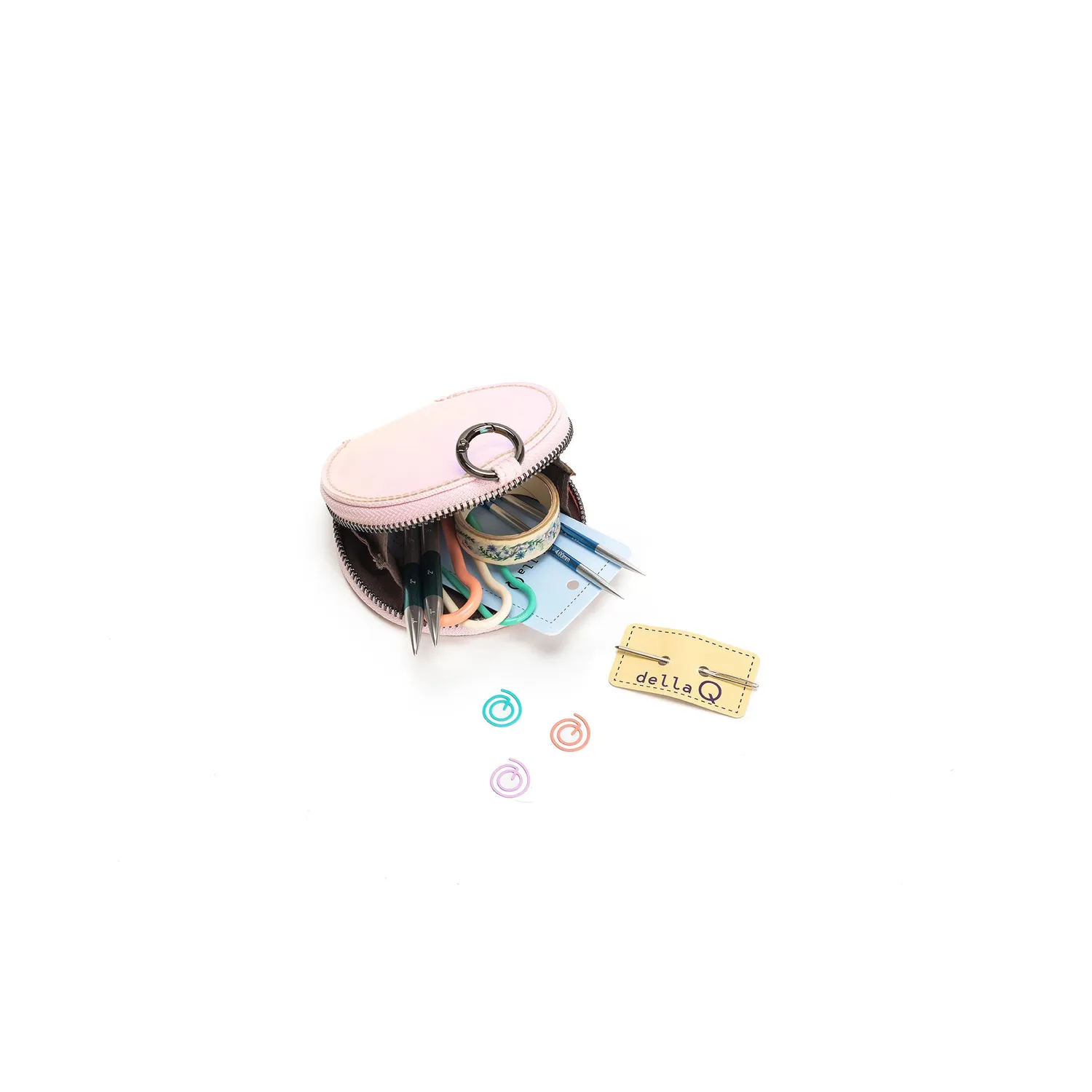 Madelinetosh Maker's Round Mini Zip Tasche Sunset magnetisch
