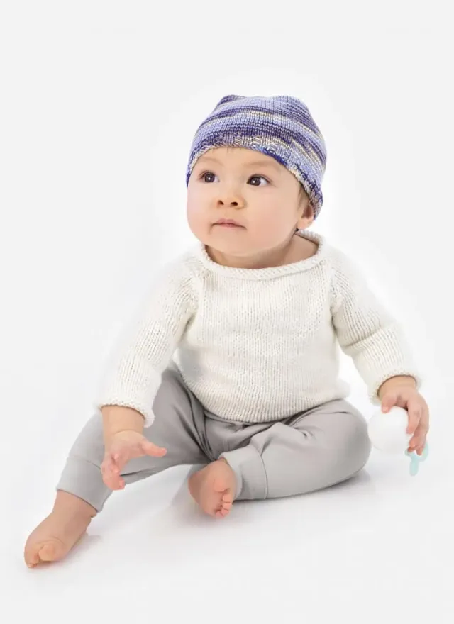 Blue Sky Fibers Classic Series Pint Size Pullover & Happy Hat Strickanleitung Baby