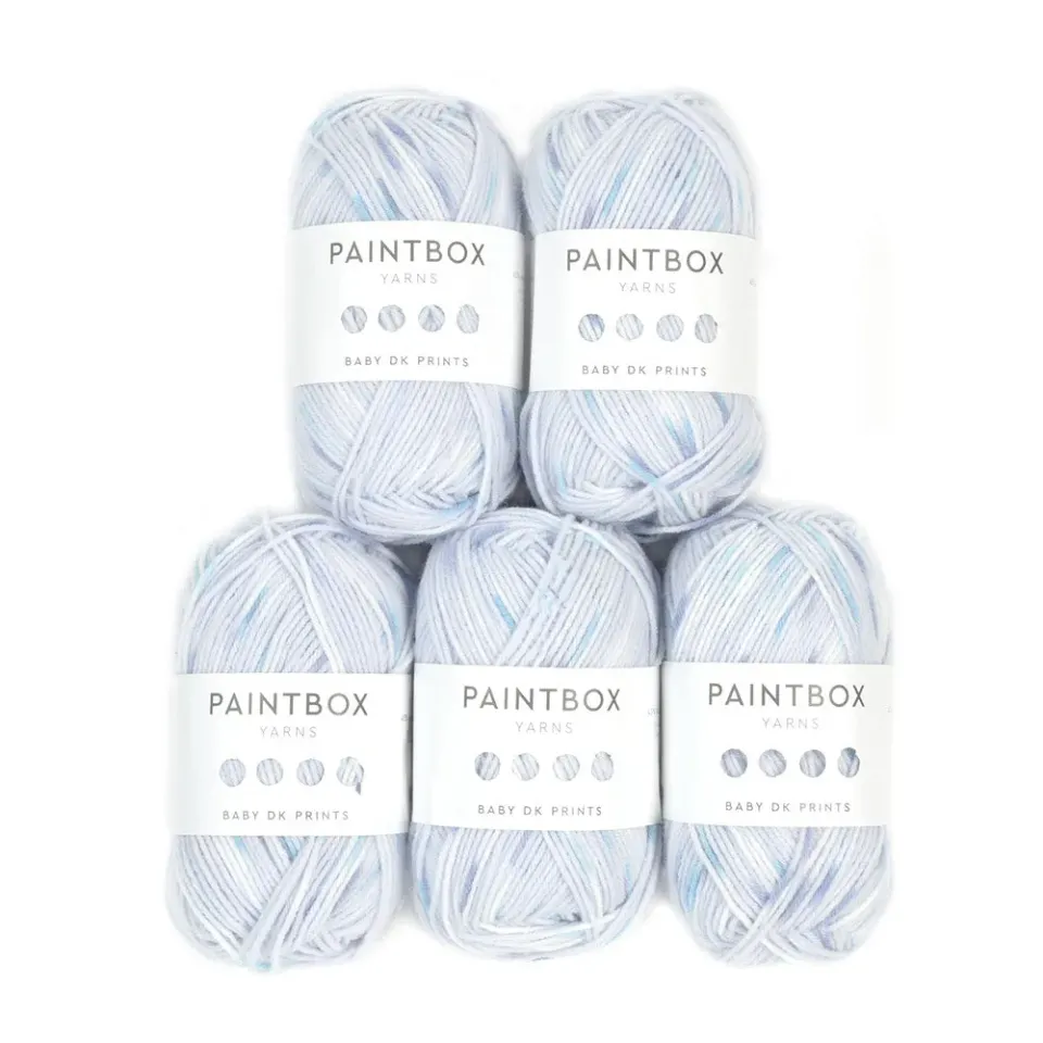 Paintbox Yarns Baby DK Prints Wolle 5x50g Sweet Dotty Streifen