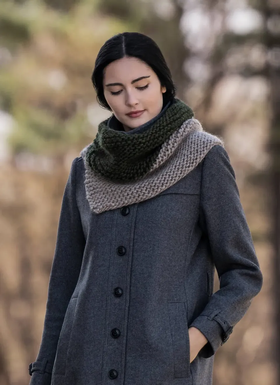 Blue Sky Fibers Bay City Cowl Strickanleitung Geschenk