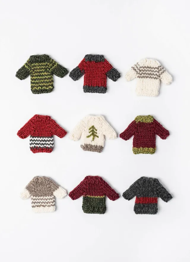 Blue Sky Fibers Holiday Cheer Mini Sweater Strickanleitung Deko