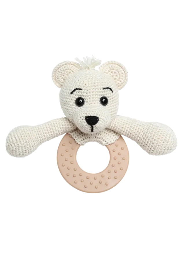Go Handmade Teddy TPE Ring Häkelset Rassel