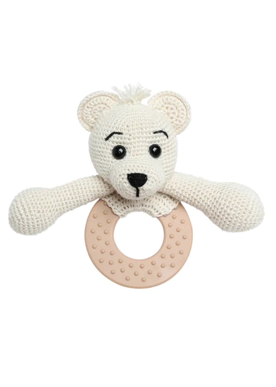 Go Handmade Greifling Teddy TPE-Ring Häkelset