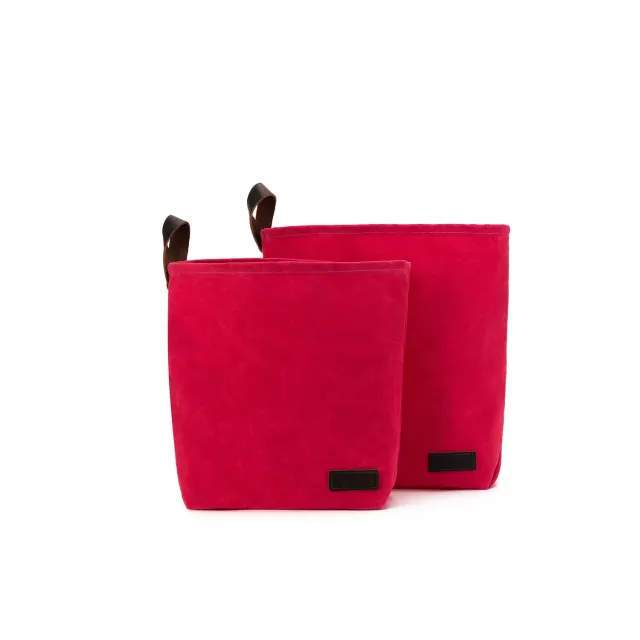 Madelinetosh Maker's Canvas Knit Sacks Tasche Vivid Rose 2er-Set