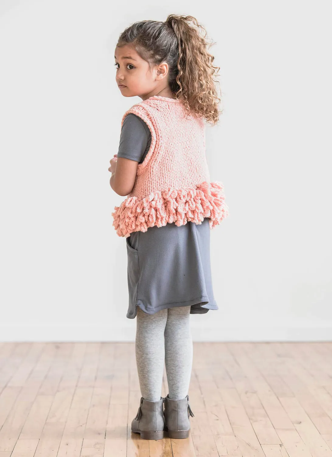 Blue Sky Fibers Classic Series Lucky Loop Vest Strickanleitung Superwash