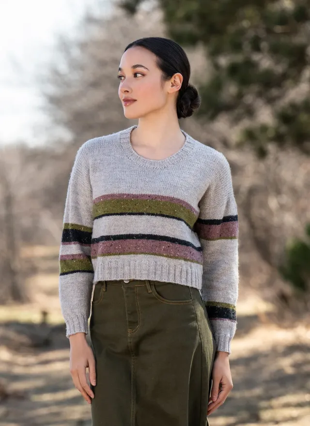 Blue Sky Fibers Perham Pullover 202634 Strickanleitung gestreift