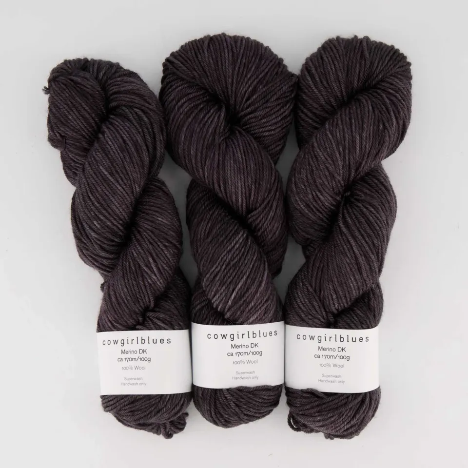 Cowgirlblues Merino DK Wolle Charcoal Dunkelgrau Uni