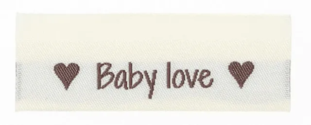 Go Handmade Weblabel Baby Love 50 mm 10 Stück