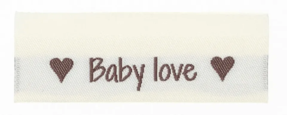 Go Handmade Baby Love Webetiketten 50x11,5 mm 10 Stück