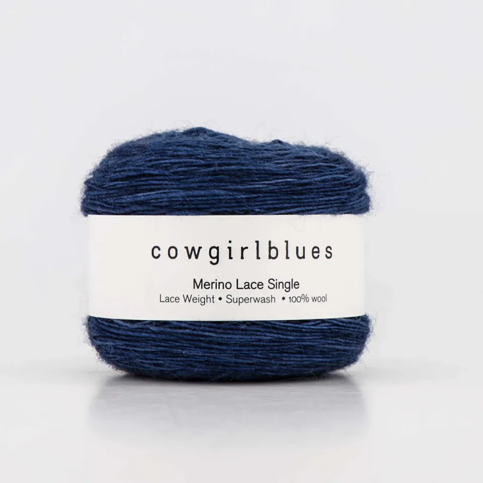Cowgirlblues Merino Lace Indigo Lacewolle tiefblau