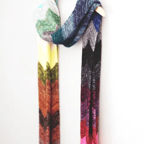 Madelinetosh Unicorn Stripes Scarf Strickanleitung PDF Chevron