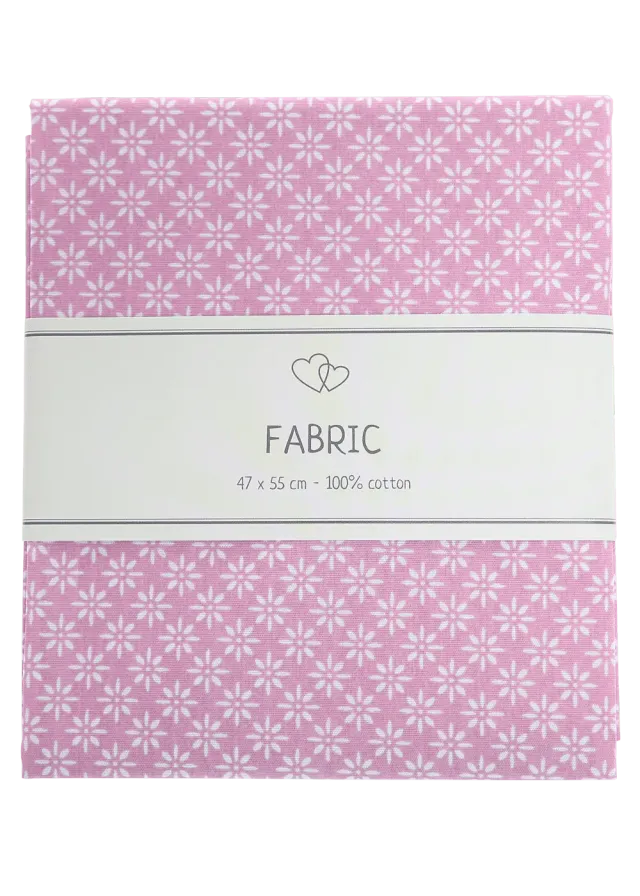 Go Handmade Cotton Baumwollstoff Pink Blumen 47x55cm