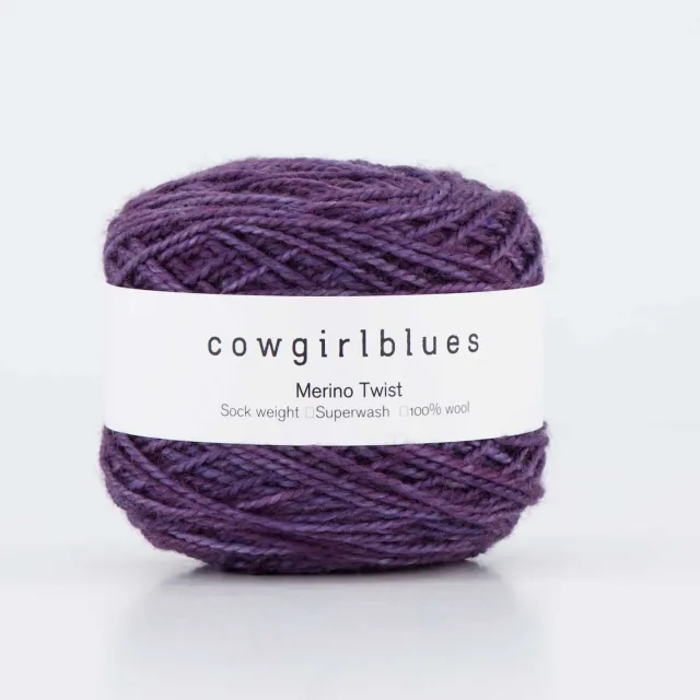 Cowgirlblues Merino Twist Wolle 50g Aubergine handgefärbt