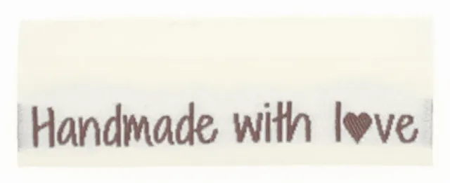 Go Handmade handmade with love Webetiketten 10 Stück doppelseitig