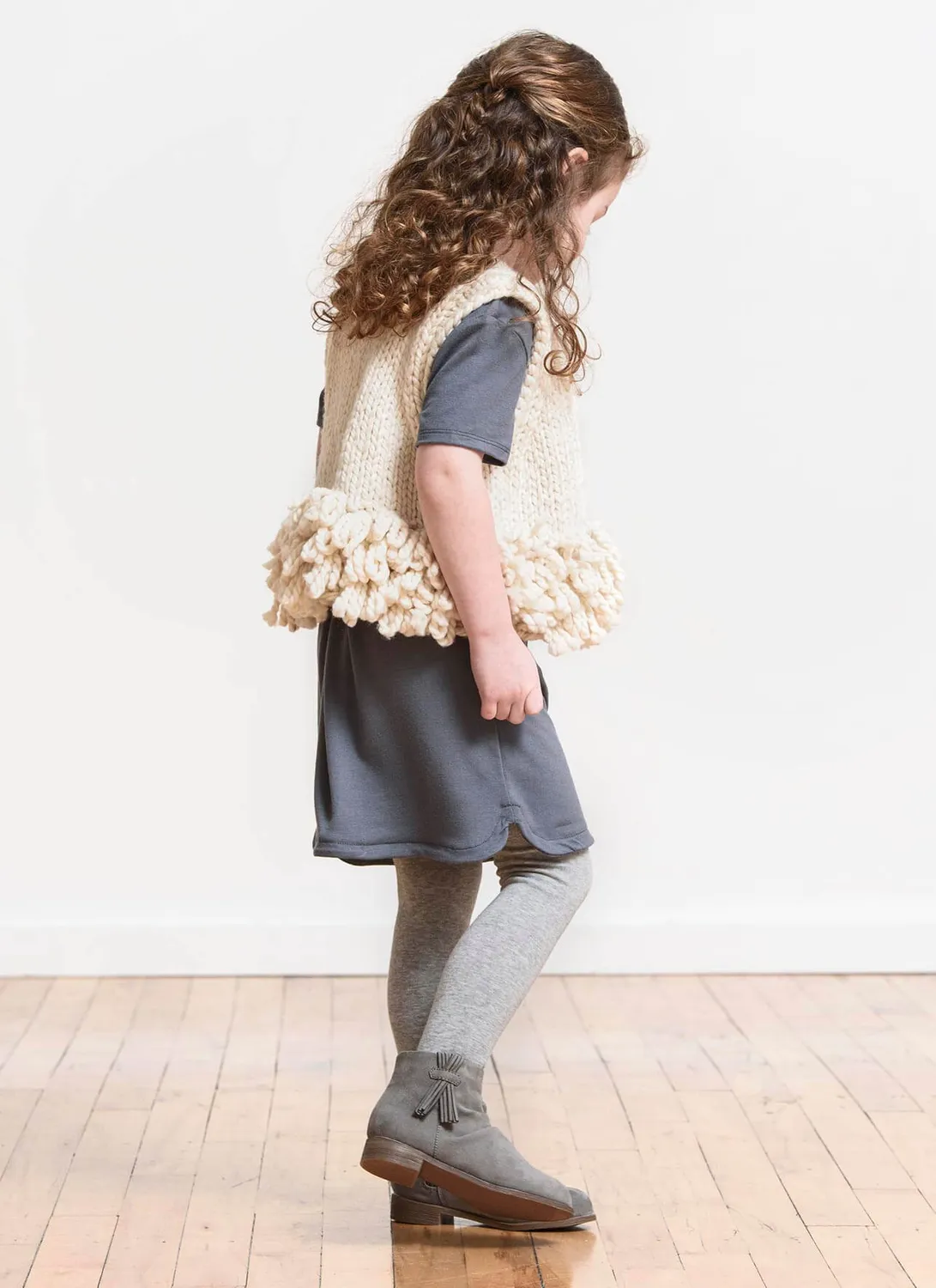 Blue Sky Fibers Classic Series Lucky Loop Vest Strickanleitung Superwash