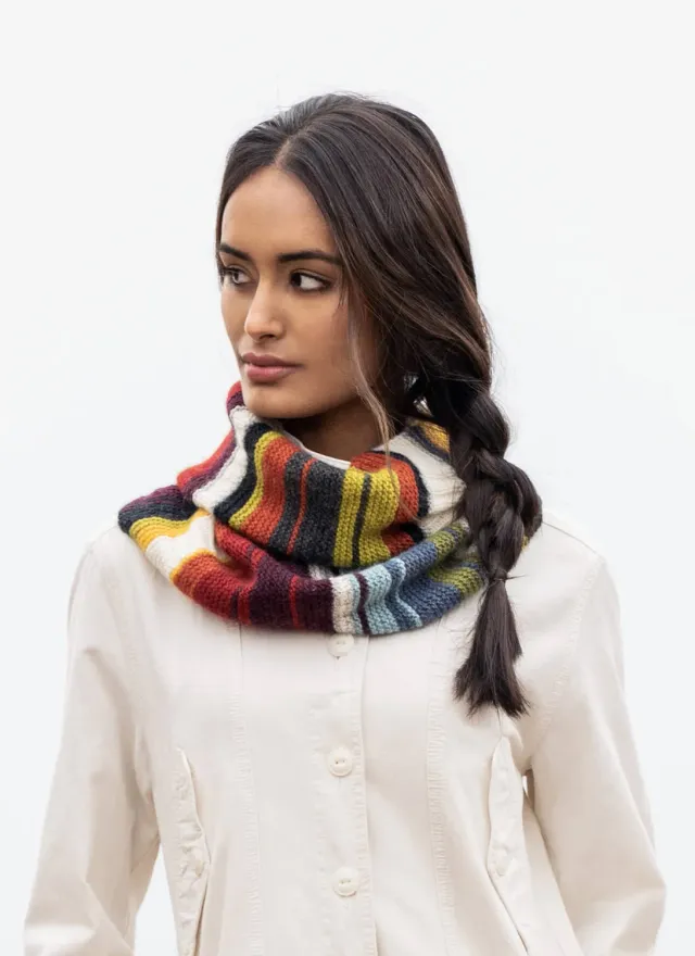 Blue Sky Fibers 14 Color Woolstok Light Cowl Anleitung gratis