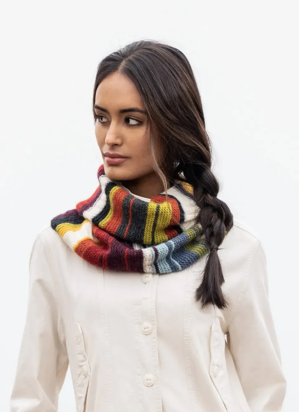 Blue Sky Fibers 14 Color Woolstok Light Cowl Anleitung gratis