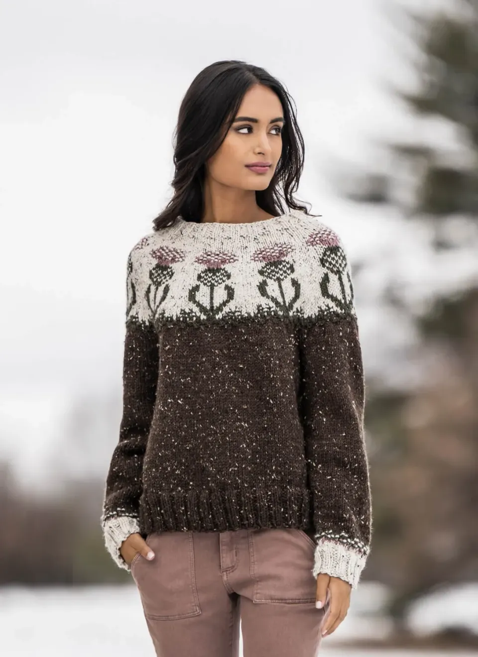 Blue Sky Fibers Classic Series Islington Jumper Strickanleitung Tweed