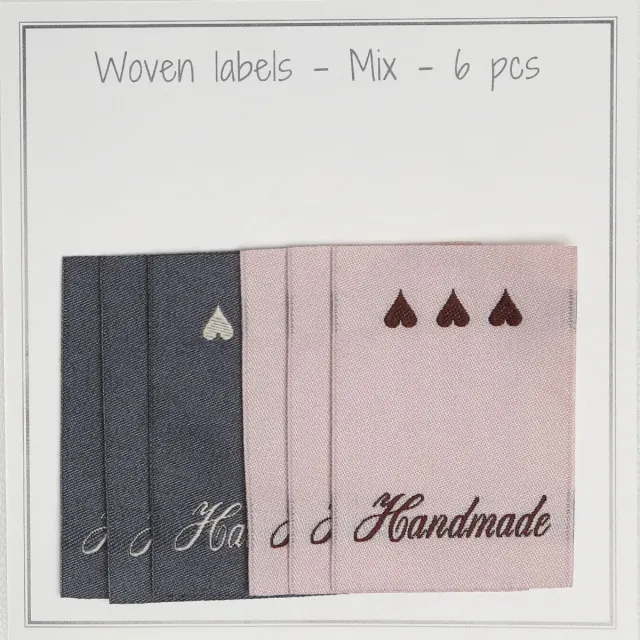 Go Handmade Weblabel Handmade Herzen Mix 6 Stück