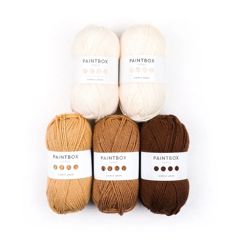 Paintbox Yarns Simply Aran Garn 5x100g Sweet Pea Set Acryl