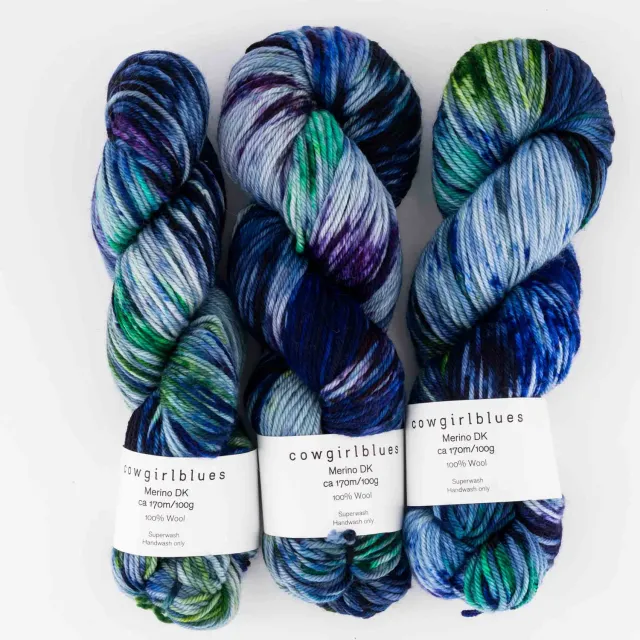 Cowgirlblues Merino DK Say a Little Prayer Strickgarn blau-grün