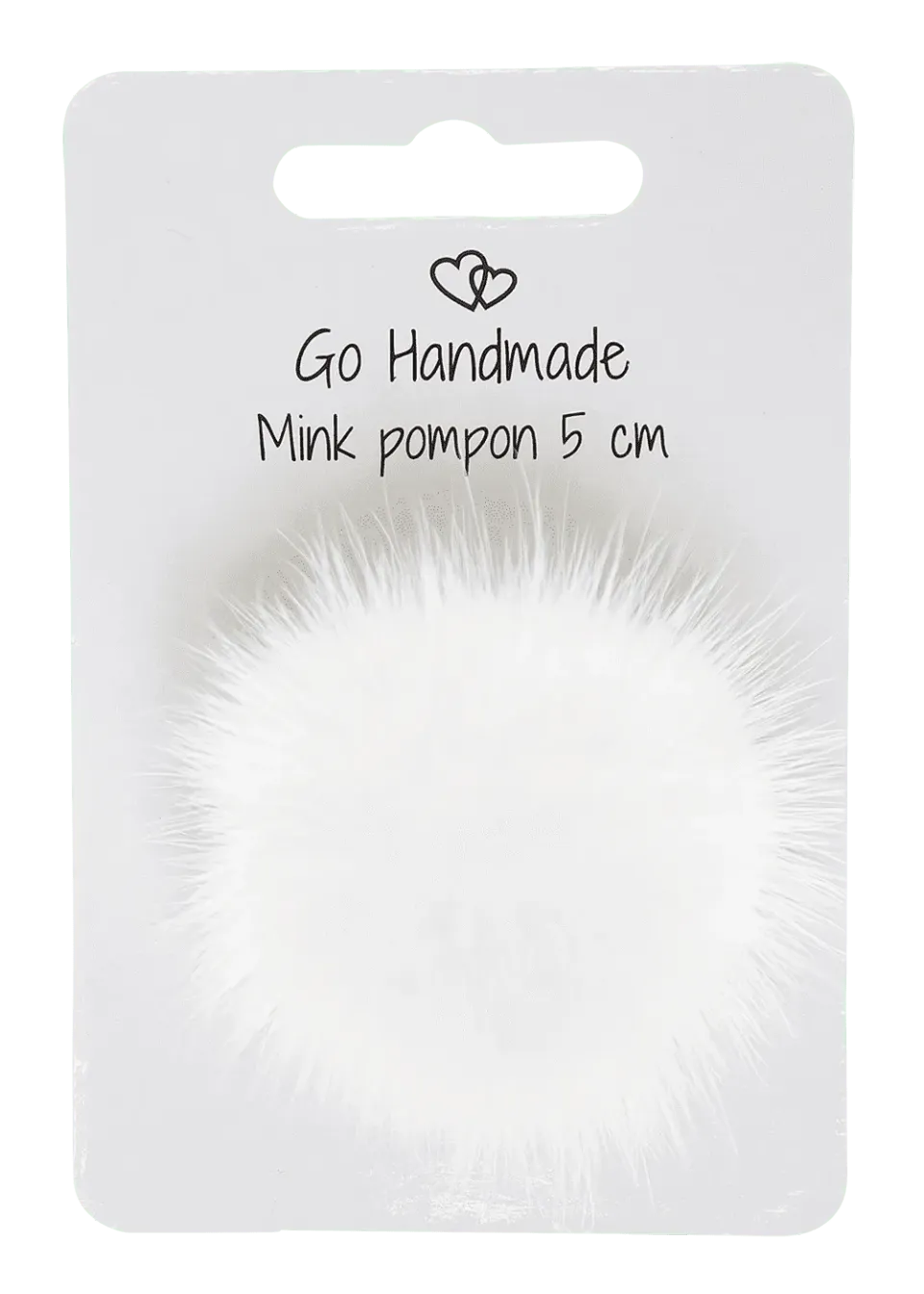 Go Handmade Pelzbommel Nerz naturweiß 5 cm mit Gummi