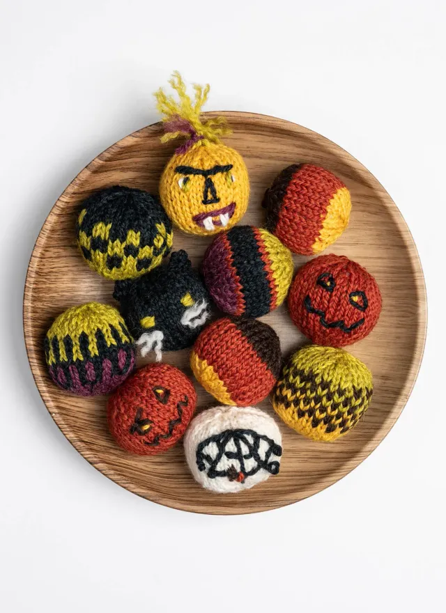 Blue Sky Fibers Fright & Delight Baubles Strickdeko bunt