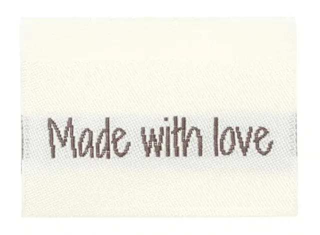 Go Handmade Made with Love Weblabel 35x19 mm 10 Stück