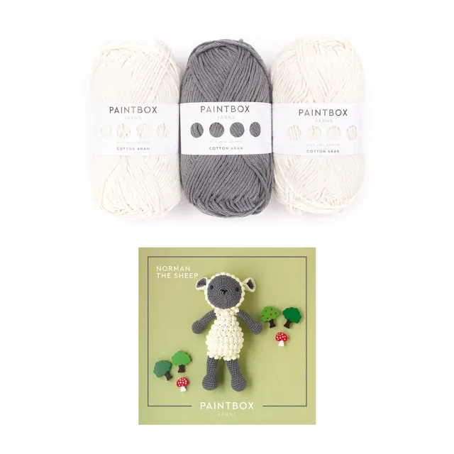 Paintbox Yarns Cotton Aran Norman Sheep Häkelset 3er Pack