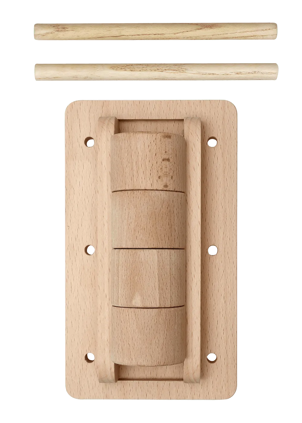 Go Handmade Wooden Roller Holzroller 17x16,5x4 cm natur