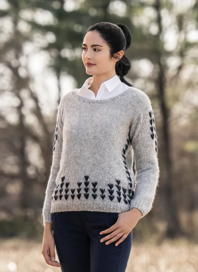 Blue Sky Fibers Classic Series Cloquet Pullover Strickanleitung Colorwork