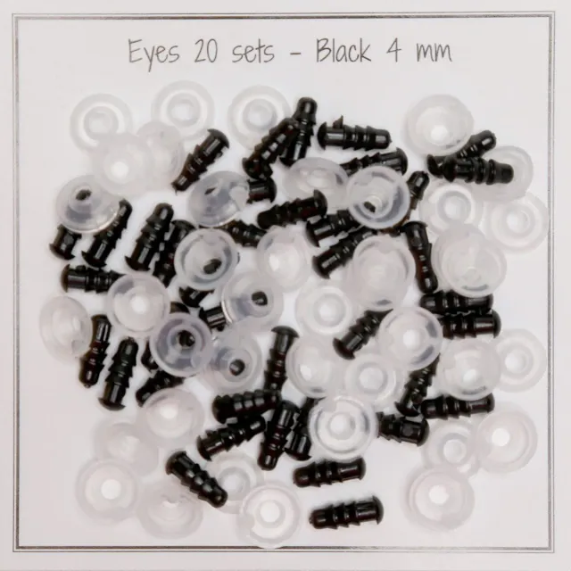 Go Handmade Black eyes Sicherheitsaugen Schwarz