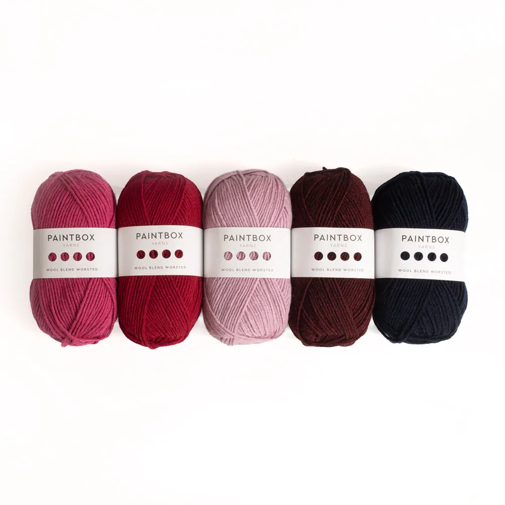 Paintbox Yarns Wool Blend Worsted Wolle 5er Farbpack Aran