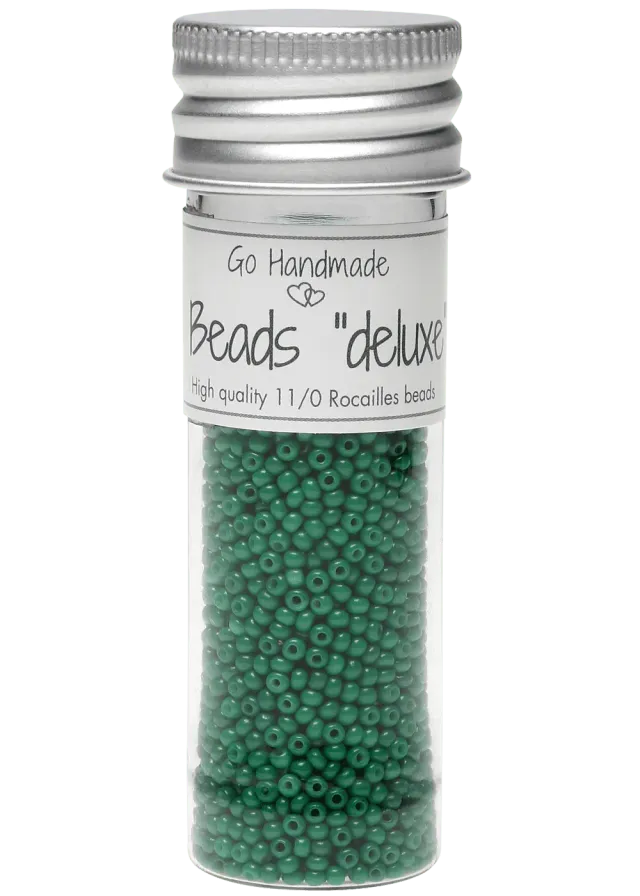 Go Handmade Glass Beads Glasperlen Smaragd Green 30g