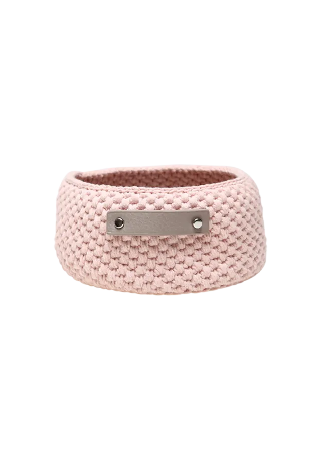 Go Handmade Moss Stitch Korb-Set D17cm mit Boden Riemen