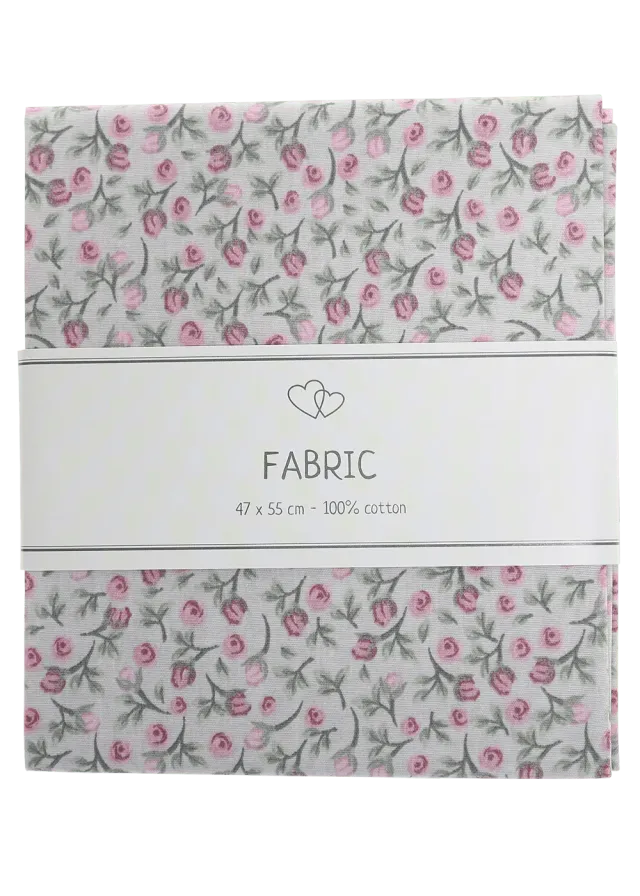 Go Handmade Cotton Roses Beige Baumwollstoff 47x55cm