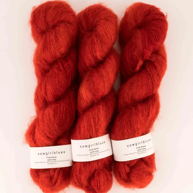 Cowgirlblues Fluffy Chilli Pepper Mohairwolle rot