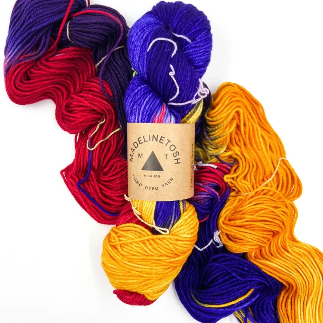 Madelinetosh Stitchin States Central Park Garn TML handgefärbt