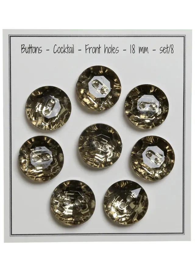 Go Handmade Cocktail Glitzeraugen 18 mm Vorderloch 8 Stk