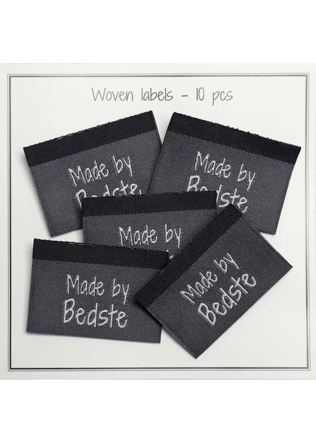 Go Handmade Weblabel Made by Bedste Grau 10 Stück