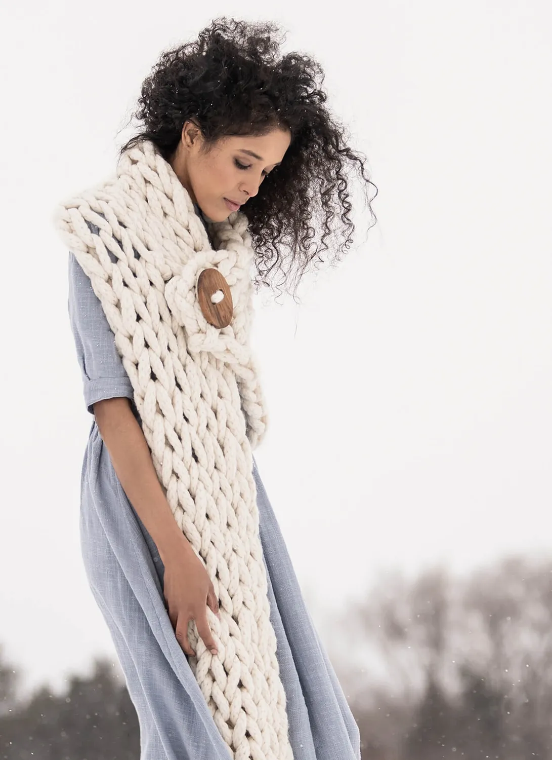 Blue Sky Fibers Arm Knit Wrap Strickanleitung Woolstok