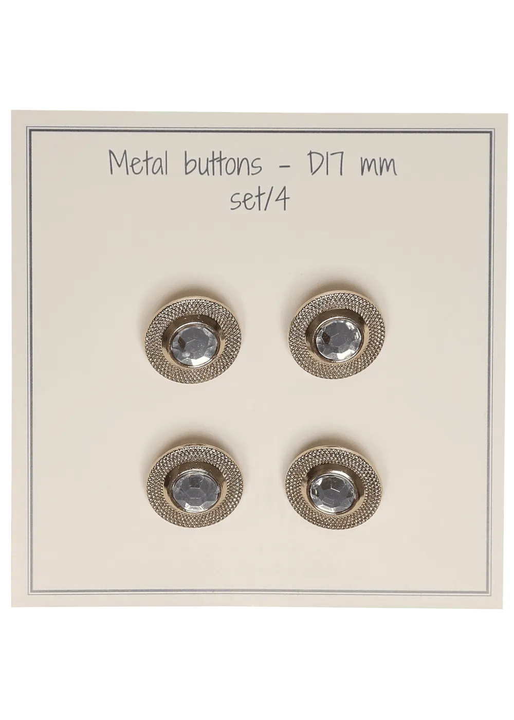 Go Handmade Bling Buttons D17mm Strassknöpfe 4er