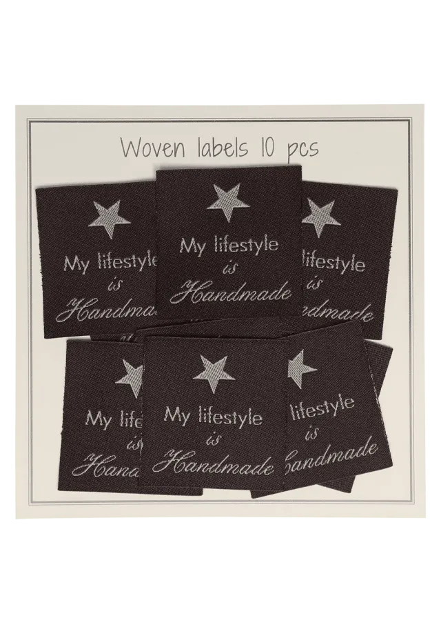 Go Handmade Webetiketten My Lifestyle 33x30 mm Braun 10 Stk