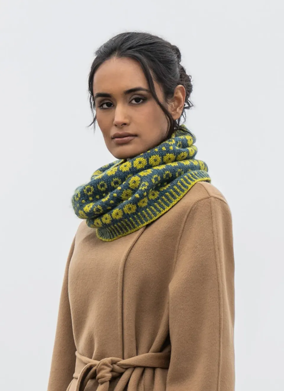 Blue Sky Fibers Orbital Cowl Strickanleitung Colorwork