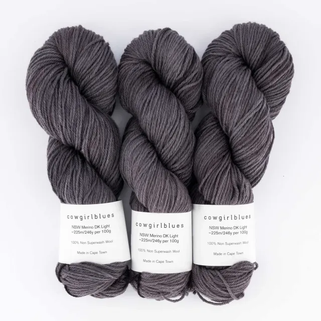 Cowgirlblues NSW Merino DK 100g Charcoal Filzwolle